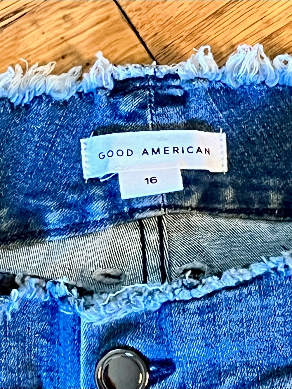 Good American GOOD LEGS Fray Waistband GLCRH067T BLUE610 Denim Jeans